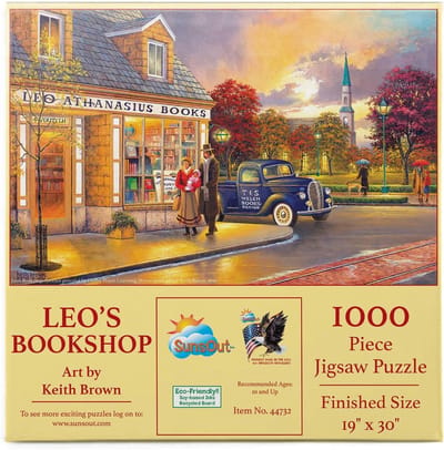 Legpuzzel Boekwinkel - 1000 Stukjes Puzzel - Ontspannende Hobby - Gedetailleerd Ontwerp - 30 x 30 cm