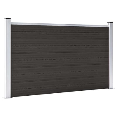 vidaXL - Schuttingpaneel - 180x105 - cm - HKC - zwart