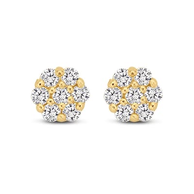 New Bling Goud 9NBG-0087 Oorknop Zirkonia - Pavé - 5mm - Goud