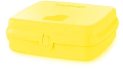 Tupperware Eco Sandwichdoos Vierkant Geel | Snackie Broodtrommel