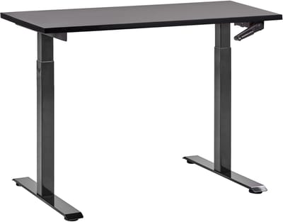 DESTINES - Verstelbaar bureau - Zwart - 120 x 72 cm - Spaanplaat