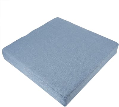 Vloerkussen - Meditatiekussen Zachte Mat - Comfortabel Zitten - Verwijderbare Hoes - 40x40x6 cm - Linnenblauw