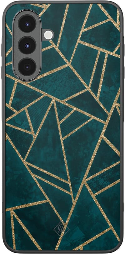 Casimoda® hoesje - Geschikt voor Samsung Galaxy A17 - Blue Shapes - Zwart TPU Backcover - Geometrisch patroon - Blauw