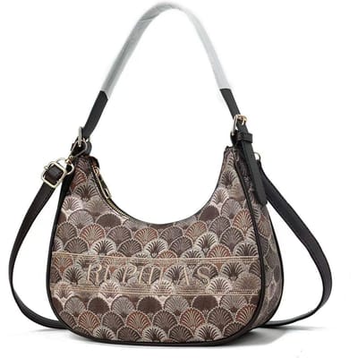 Nieuwe Schoudertas met Hoge Uitstraling, Bedrukt, Mode Kleurcontrast, Licht Luxe, Kleine Geur Crossbody Tas, Grote Capaciteit Okseltas . gray