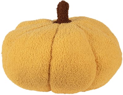Clayre & Eef Decoratie Pompoen Ø 35x22 cm Geel Polyester Herfst decoratie