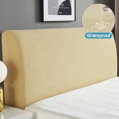 Waterdichte all-inclusive bedhoofdhoes Dikker gewatteerde hoofdeindehoezen Effen kleur Bedhoofdbordhoesbeschermer Slaapkamer L 180cm
