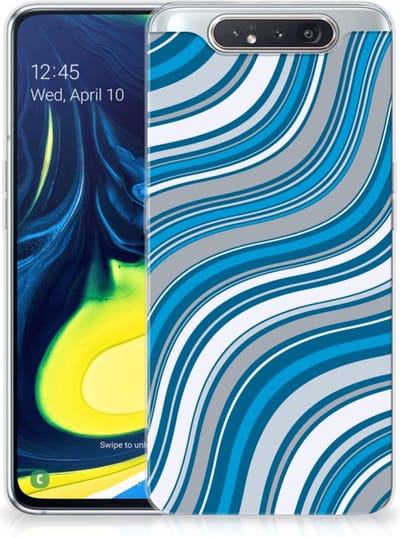 Samsung Galaxy A80 TPU bumper Waves Blue