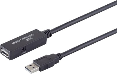 Actieve USB naar USB verlengkabel - incl. DC - USB voedingskabel - USB2.0 - tot 0,5A - 5 meter