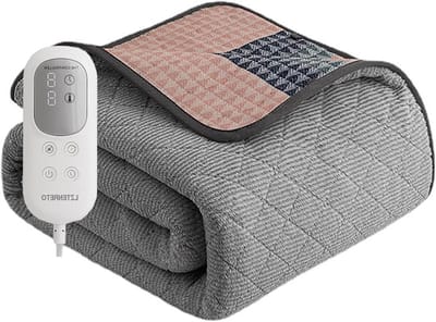 Elektrische deken - Verwarmd onderdeken - Warm en comfortabel - 4 warmte-instellingen - 80x180cm - Grijs