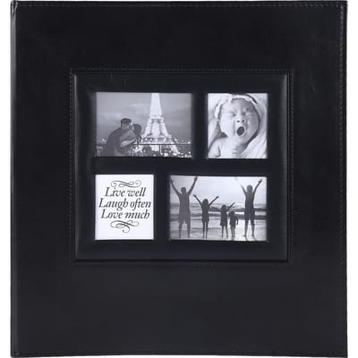 4 x 6 inch Fotoalbum Insteektype 500 Vakken PU Fotoalbum voor Herinneringen Ticketkaart Zwart gray