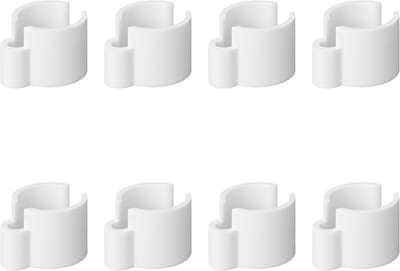 ProPlus Kabelclip set - kunststof - voor buizen Ø 22-32 mm - wit - 8 stuks