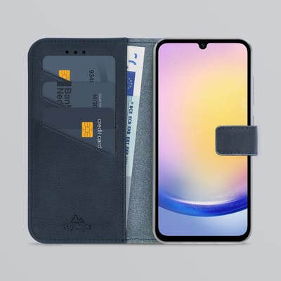 My Style Telefoonhoesje geschikt voor Samsung Galaxy A25 5G Hoesje | My Style Flex Wallet Bookcase Portemonnee | Pasjeshouder voor 3 Pasjes | Telefoonhoesje voor Pinpas / OV Kaart / Rijbewijs - Royal Blue | Blauw