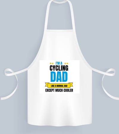 Akyol - i'm a cycling dad Keukenschort - Vader - papa - vaderdag cadeautjes - verjaardagscadeau - gift - kado - 82 bij 71 cm