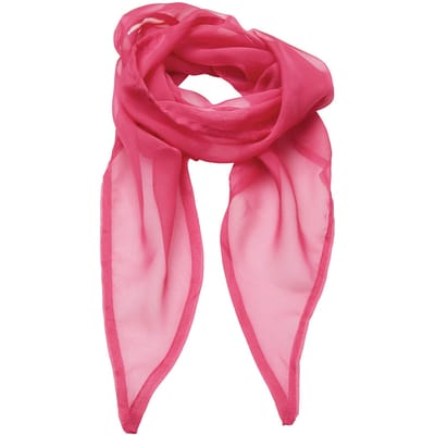 Premier Uniseks sjaal van chiffon in kleuren voor volwassenen (Fuchsia)