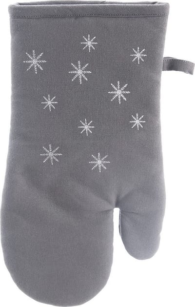 Ovenwant Katoenen met Magneet SNEEUWVLOK 32,5 cm - Ovenhandschoen