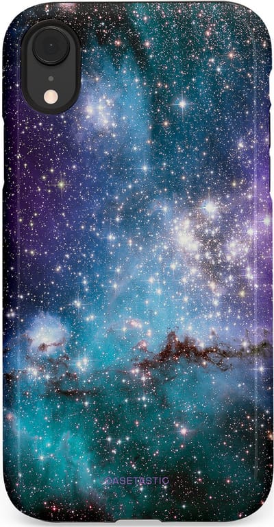 Casetastic Hoesje Geschikt voor Apple iPhone Xr - Stijlvolle Beschermende Duo-layer Case - Nebula nachtdroom