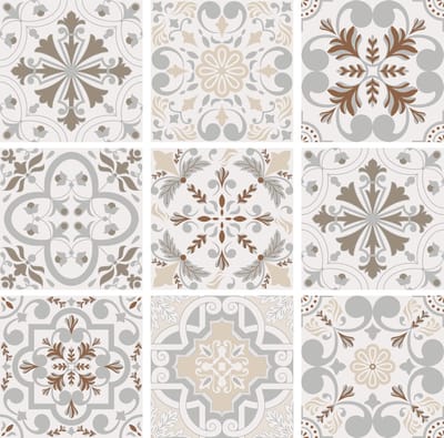 Set van 9 tegelstickers Portugal - Portugese vintage motieven - 15x15cm - voor badkamertegels, keukentegels en toilettegels - zelfklevend - Peel en stick - decoratiestickers, DIY, plakfolie stickers