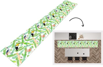 Keukenloper - Loper keuken - Jungle - Vogel - Patronen - 300x50 cm - Keukenloper vinyl