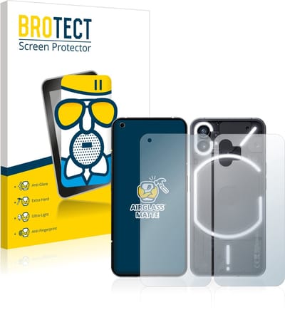 BROTECT - Screenprotector voor Nothing Phone (1) (Voor+Achter) - Folie Beschermfolie Beschermglas matte