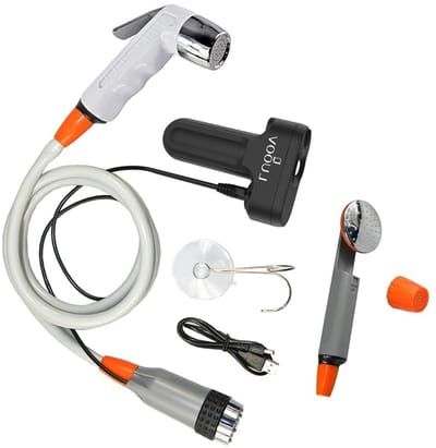 Allecto - Hand Bidet - Draadloze Water Sprayer - Compact en Lichtgewicht - Oranje - Ideaal voor Camping en Reizen - Handheld Douchekop - Voor Thuis...