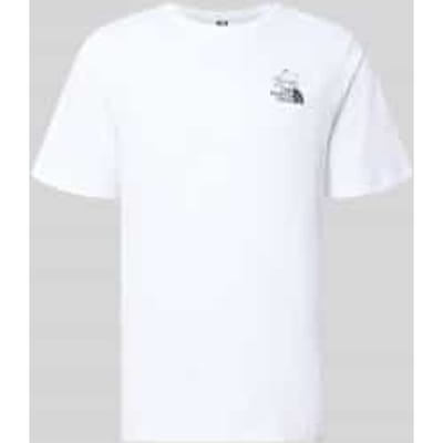 T-shirt met labelprint en ronde hals