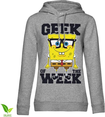 SpongeBob Squarepants Geek Of The Week meisjeshoodie dames, heather-grijs
