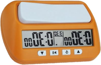 Digitale Schaakklok - Schaker Timer - Spel Tijd Beheren - Bonus Vertraging Modi - 140x88x45mm - Zwart