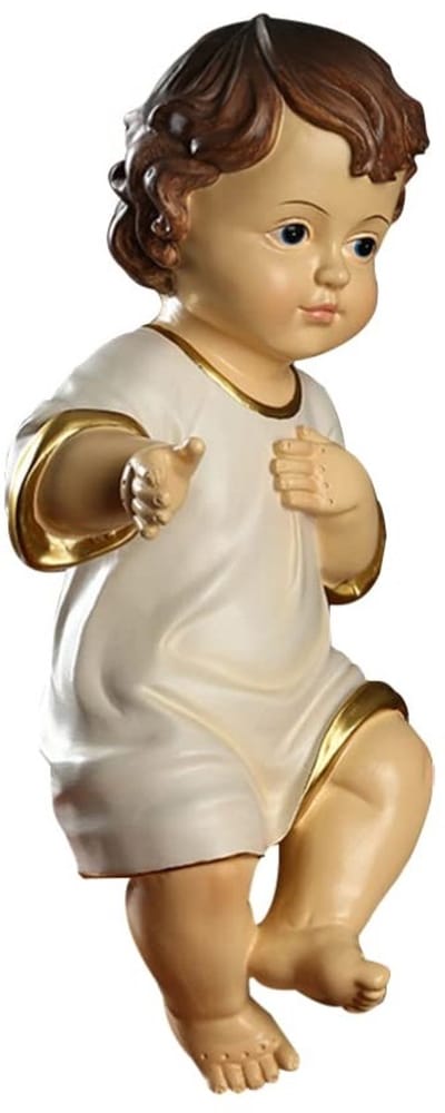Dailygoods- Jezus Standbeeld 9,8 cm - Beeldje Hars - Religieuze Decoratie - Beeldjes voor Binnen - Heilige Familie - Geschenken Heilig Geloof