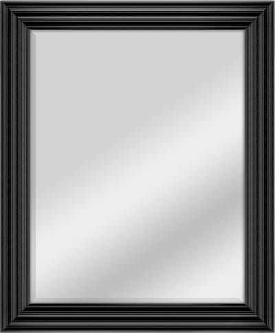 Zwart Ridged Wand Spiegel 22x28 Inch met 28x34 Inch Onderdeel