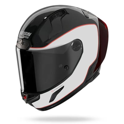 Nolan X-804 RS Asso Di Picche 343 Carbon Wit Rood Glossy Integraalhelm - Helm