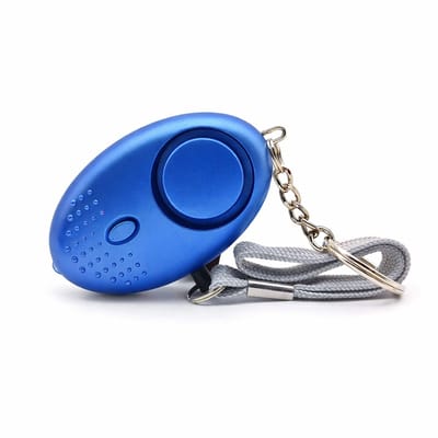 Persoonlijk Alarm – Persoonsalarm 130 dB – Veiligheidsalarm Sleutelhanger – Noodalarm met LED Verlichting – Blauw
