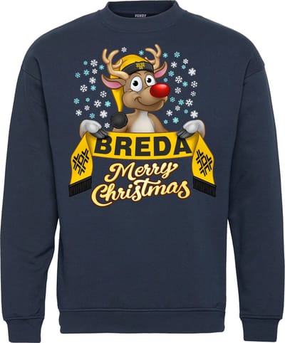 Kersttrui Breda | Foute Kersttrui Dames Heren | Kerstcadeau | NAC supporter | Navy | maat 104/116
