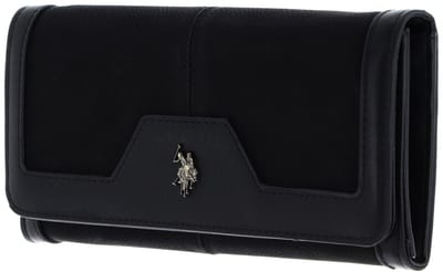 U.S. POLO ASSN. portemonnee Monroe Flap Wallet Black zwart