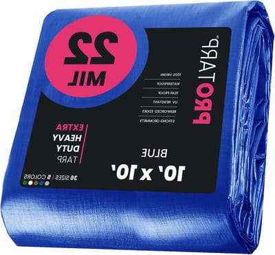 Waterdicht dekzeil - Zwaar polyzeil - Bescherming buiten - UV- en scheurbestendig - 3 x 3 meter - Blauw