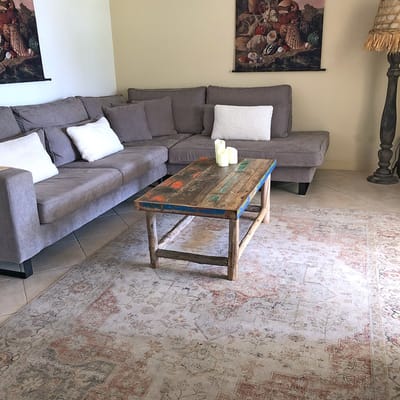 Lavandoux - Vloerkleed - Tapijt - Vintage - Fes - Beige - 120 x 180 cm
