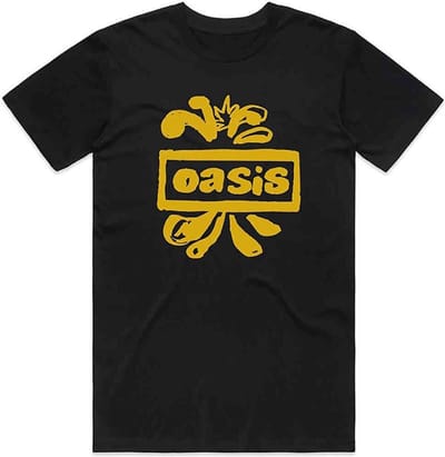 Oasis - Drawn Logo Heren T-shirt - S - Zwart