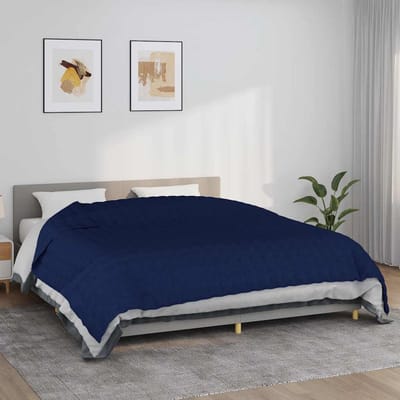 vidaXL - Verzwaringsdeken - 220x260 - cm - 15 - kg - stof - blauw