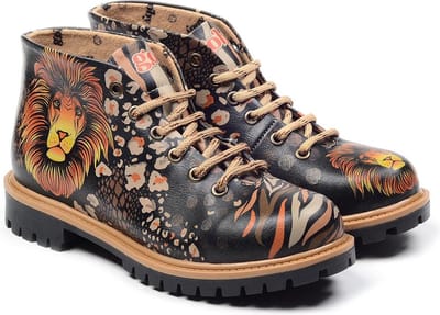 GOBY - Lion - Enkellaarsjes - Damesboots - Laarzen - Hoge kwaliteit - Handmade - Maat 41