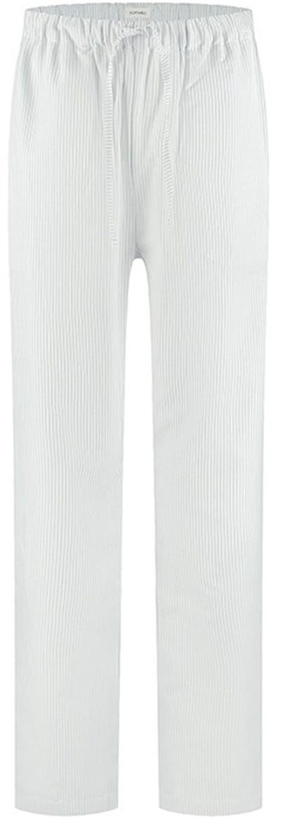 Yumeko pyjamabroek heren katoen TENCEL™ wit/blauw stripe s
