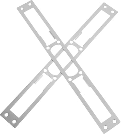 Deurversterking Plaat - Nachtschoot Vuller - Deur Reparatie - Roestvrij Staal - 35.10X4.20CM - Zilver