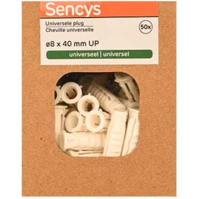 Sencys Universele Plug Nylon - Diam. 8x40mm - 50 Stuks