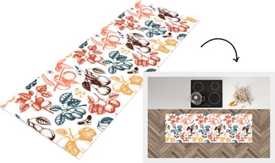 Keukenloper - Loper keuken - Fruit - Vintage - Boom - Design - 150x50 cm - Keukenloper vinyl