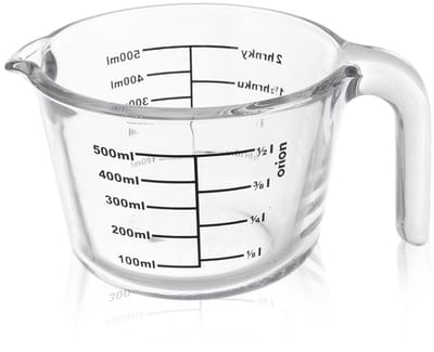 Glazen Maatbeker - 500 ml - Maatglas met Maatverdeling - Hittebestendig Glas