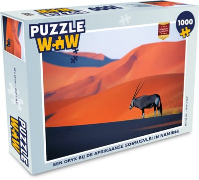 Puzzel Een oryx bij de Afrikaanse Sossusvlei in Namibië - Legpuzzel - Puzzel 1000 stukjes volwassenen