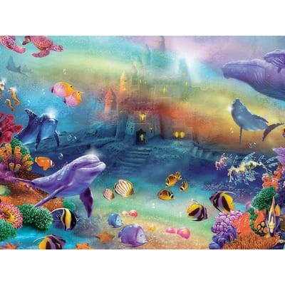 5D DIY Diamond schilderij onderzeese dieren borduurwerk mozaïek kruissteek strass decor 20X30CM blue