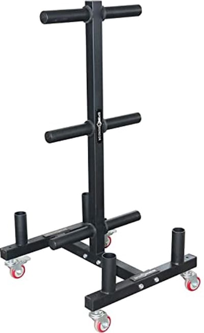 Mobiele Bumper Plate Rack tot 400 kg - Gewichtsplaat Stand voor Bumper Platen