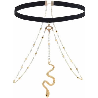 Beenketting Elastische Band Meerdere Lagen Kwastje Goud Slang Hanger Legering Dijketting Sieraden white