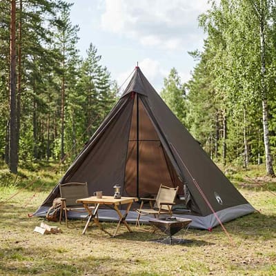 vidaXL - Backpacking - Tent - 2-persoons - Bruin - en - Grijs