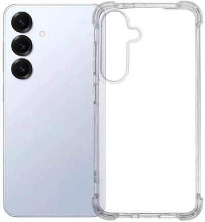 Shockproof Flexibele achterkant Silicone hoesje transparant Geschikt voor: Samsung Galaxy S25
