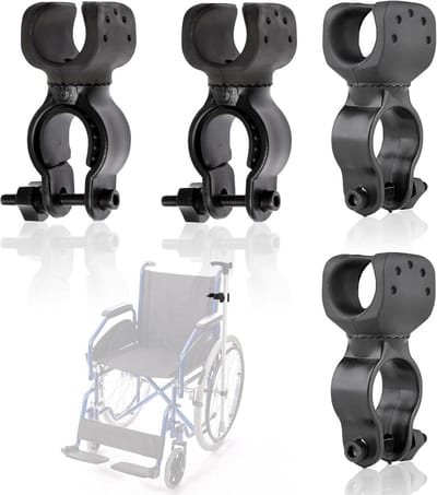 4pcs Stool Holders, Stick Holders, Walking Stick Holders, Wheelchair Accessories for 2.2 to 3 cm Tubes, Universal Accessory for Stools for Mobility Roller Drive Roller Wheelchair